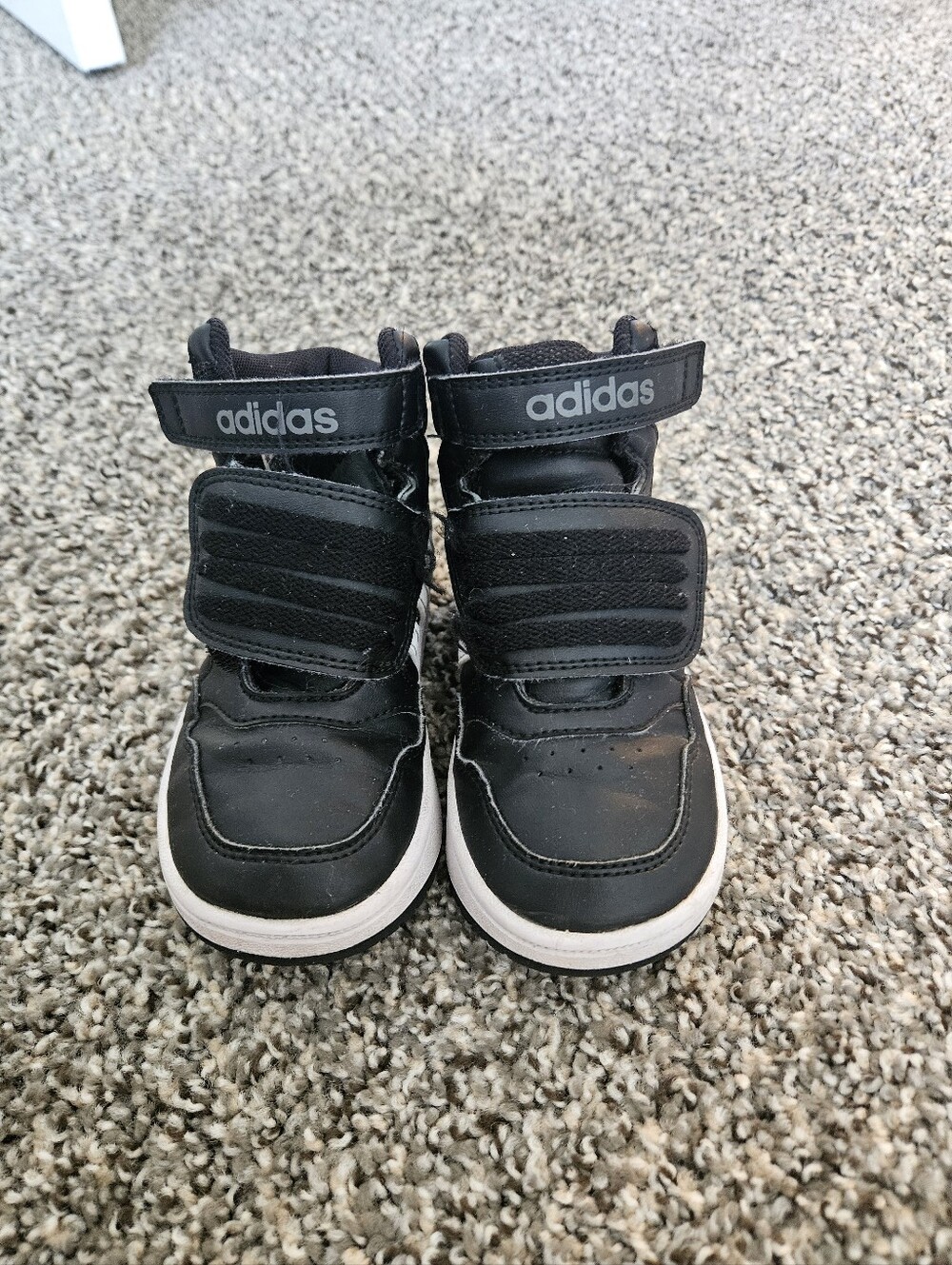 ​Adidas Hoops 3.0 Mid Kids Sneakers Black White Size 8K GW0408